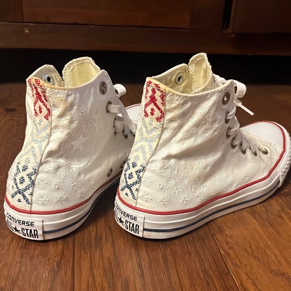 Converse Shoes - Converse Patriotic Embroidered Stars Red White Blue High Top